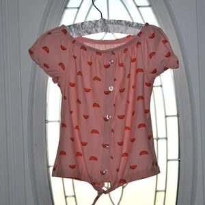 STAR RIDE Girls Pink Watermelon Shirt Size L 6X